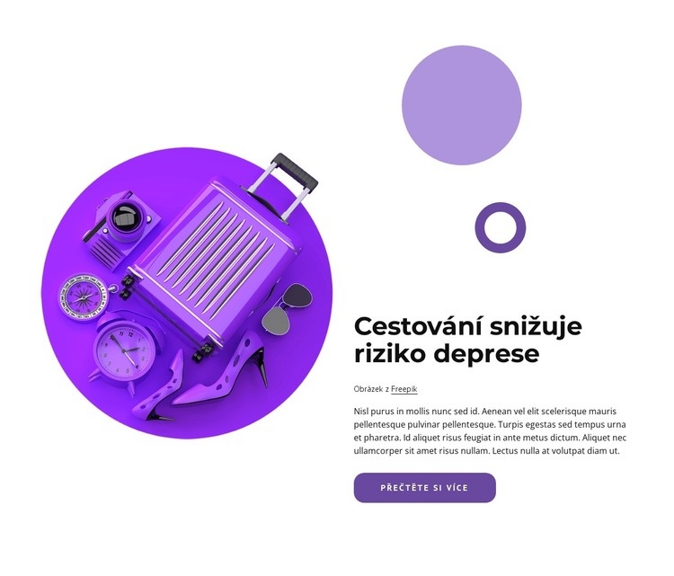 Cestování snižuje riziko deprese Šablona