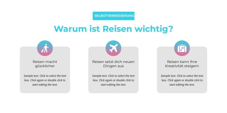 Warum ist reisen wichtig HTML5-Vorlage