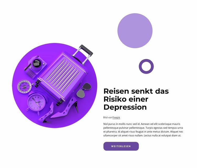 Reisen senkt das Depressionsrisiko Website design