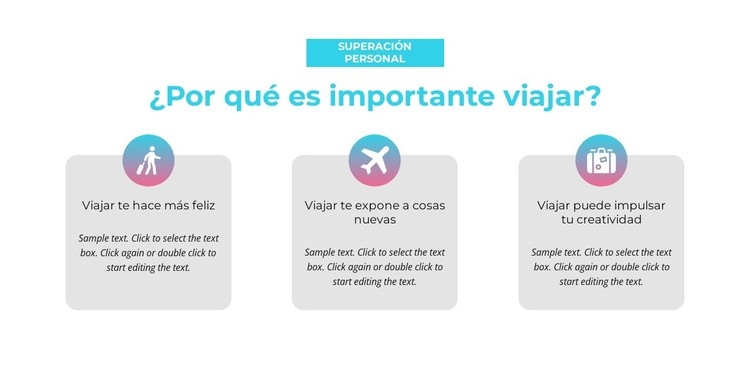 ¿Por qué es importante viajar? Creador de sitios web HTML