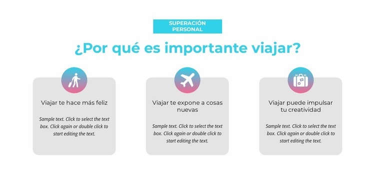 ¿Por qué es importante viajar? Página de destino