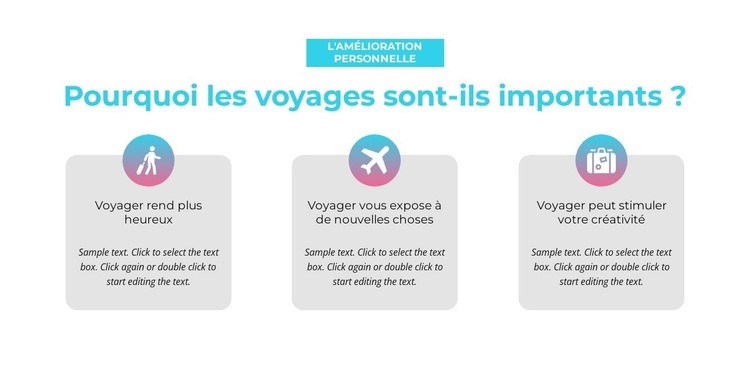 Pourquoi le voyage est-il important Conception de site Web