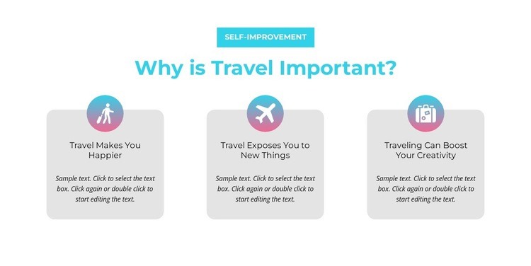 Why is travel important Homepage Design