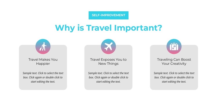 Why is travel important HTML5 Template