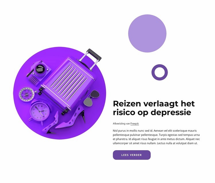 Reizen verlaagt het risico op depressie Bestemmingspagina