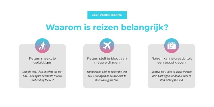 Waarom is reizen belangrijk? Html Website Builder