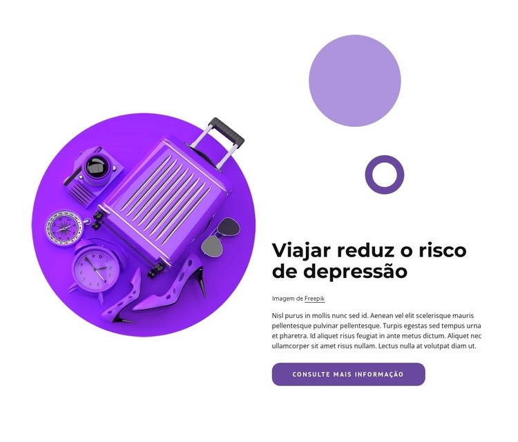 Viajar reduz o risco de depressão Modelos de construtor de sites