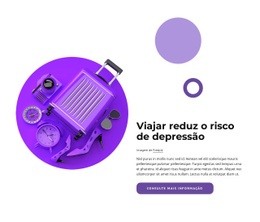 Viajar Reduz O Risco De Depressão - Modelo Criativo Multiuso