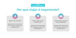 Modelo HTML5 Premium Para Por Que Viajar É Importante