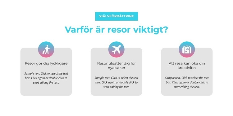 Varför är resor viktigt HTML-mall