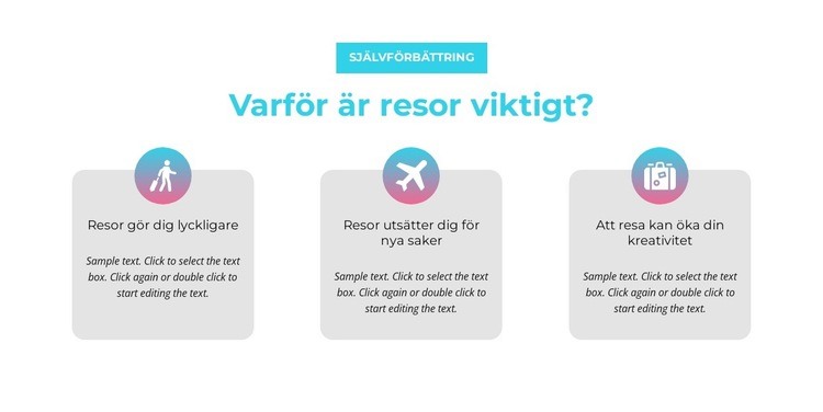 Varför är resor viktigt Mall