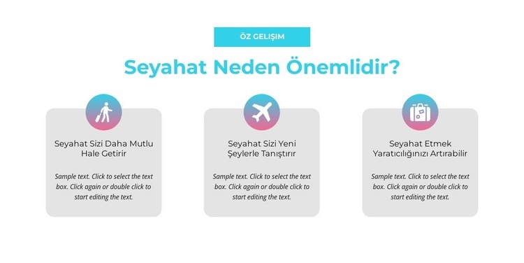 seyahat neden önemlidir Web Sitesi Oluşturucu Şablonları