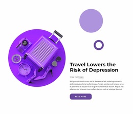Travel Lowers Risk Of Depression - Responsive Website Design