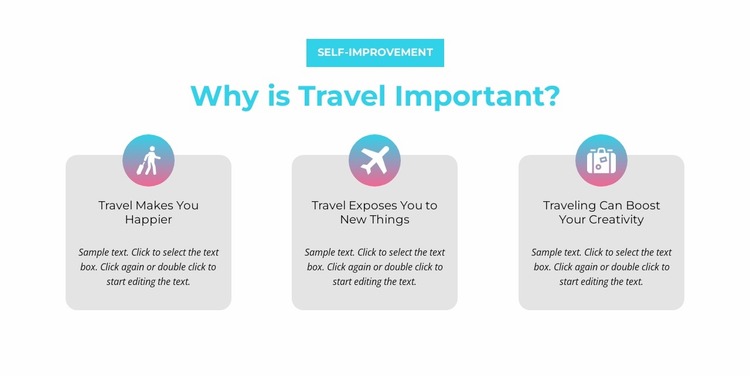 Why is travel important Website Mockup