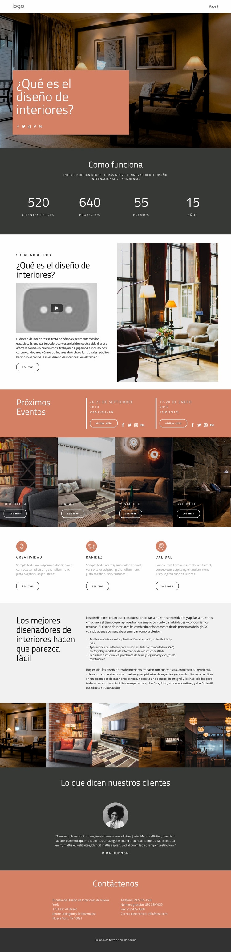 Diseño de casas y apartamentos Creador de sitios web HTML