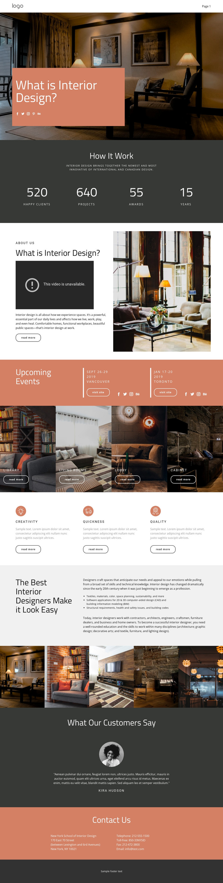 Design of houses and apartments Web Design