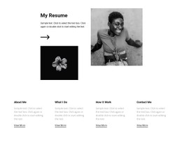 Check Out My Resume And Job Flexbox Template