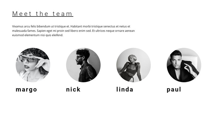 Our team of workers CSS Template