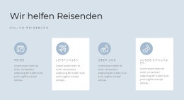 Site-Design Für Wegbeschreibung Unserer Reisen