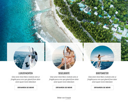 Exklusiver Yachtclub – Fertiges Website-Design