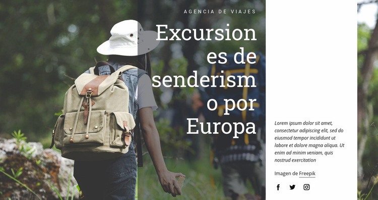 Rutas de senderismo por Europa Plantilla