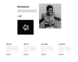 HTML Landing For Check Out My Resume And Job