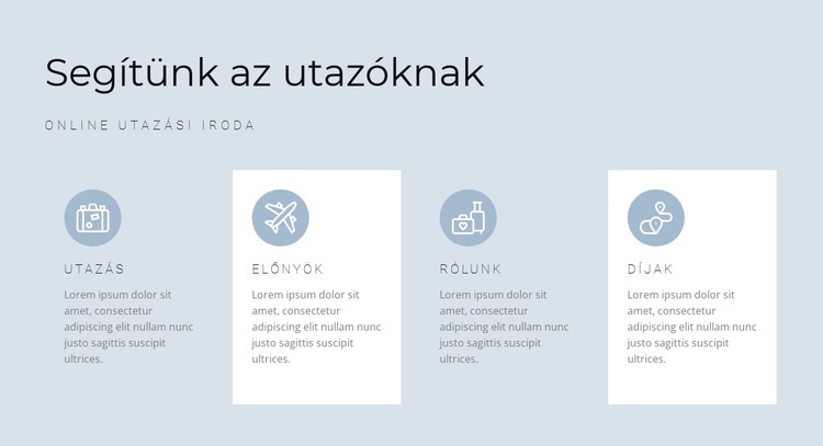 Utazásaink útvonalai HTML Sablon