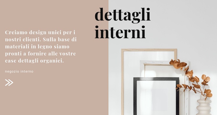 Soluzioni per interni del designer Modelli di Website Builder