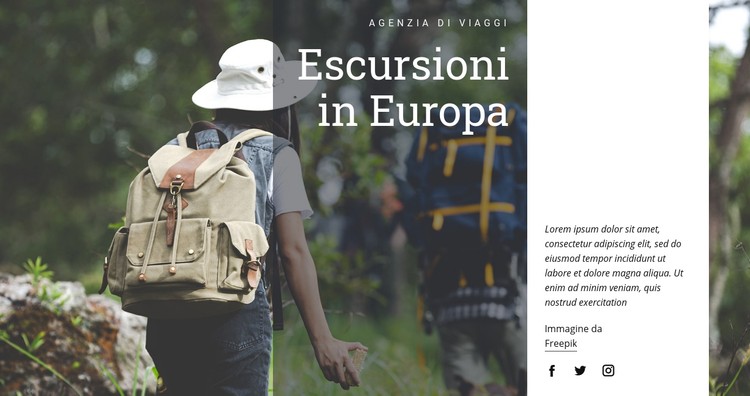 Escursioni in Europa Modello CSS