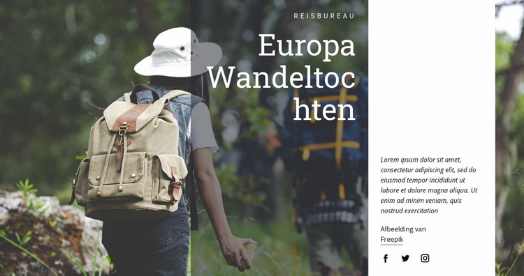 Wandeltochten door Europa Sjabloon