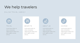 Directions Of Our Travels - One Page Html Template