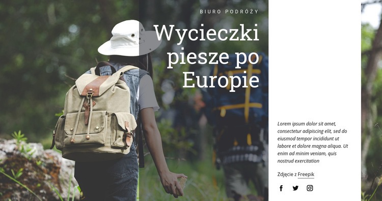 Wycieczki piesze po Europie Szablon HTML5