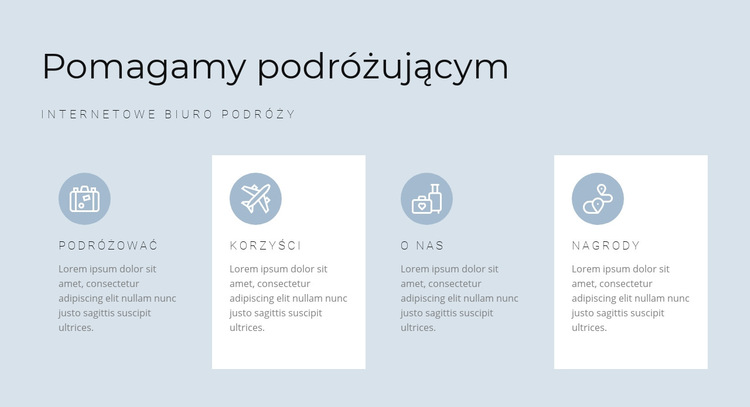 Kierunki naszych podróży Szablon witryny sieci Web