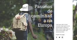 Modelo HTML5 Incrível Para Caminhadas Na Europa