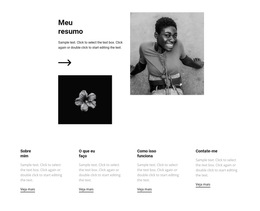 Confira Meu Currículo E Trabalho - Modelos De Temas HTML5 Gratuitos