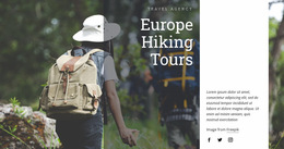 Europe Hiking Tours Responsive Templates