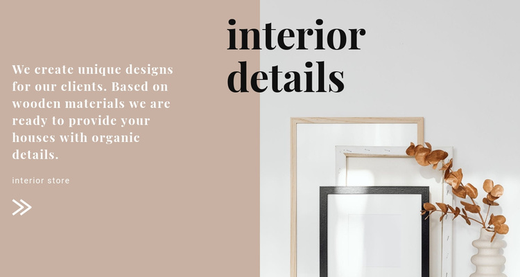 Interior solutions from the designer Website Design