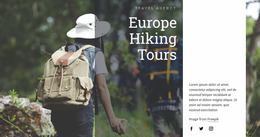 Europe Hiking Tours - Customizable Professional Website Mockup