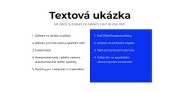 Bootstrap HTML Pro Textová Ukázka