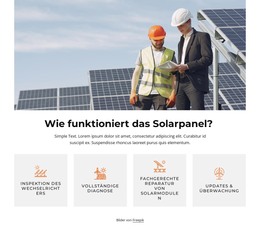 Site-Vorlage Für Tolles Allround-Solarpanel