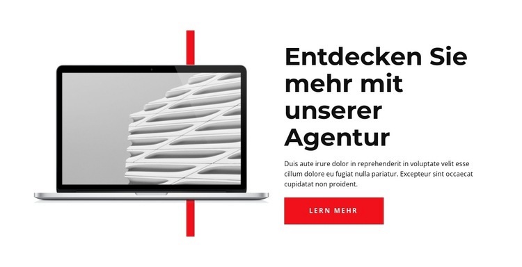 Erkunde mehr Landing Page