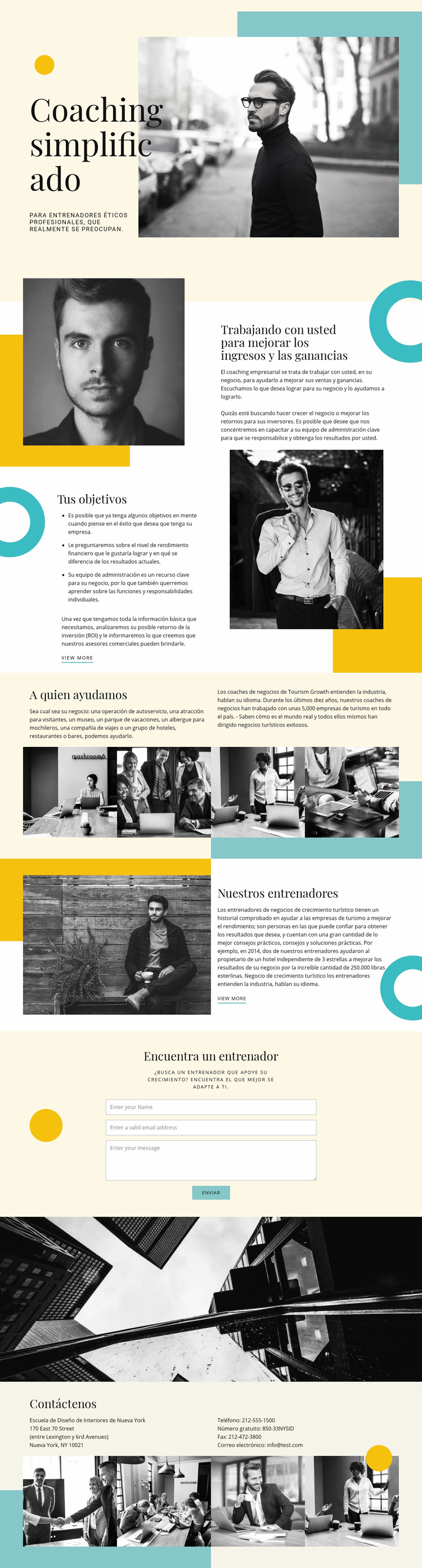 Compañía de coaching Plantilla Joomla