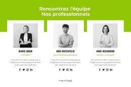 Equipe Professionelle - Créateur De Site Web Par Glisser-Déposer