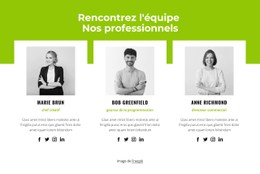 Page Web Pour Equipe Professionelle