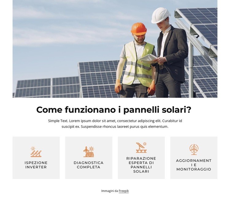 Ottimo pannello solare a tutto tondo Modelli di Website Builder