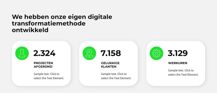 drie tellers CSS-sjabloon