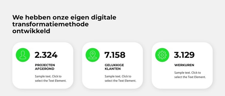 drie tellers Sjabloon voor één pagina