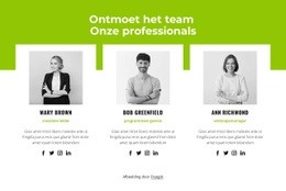 Professioneel Team - Websitebouwer Met Slepen En Neerzetten