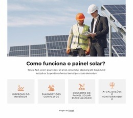 Ótimo Painel Solar Completo - HTML Layout Builder