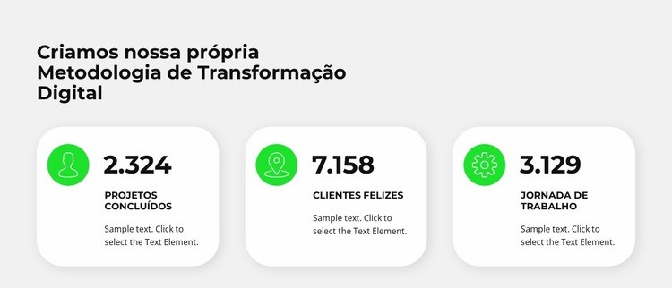 Três contadores Design do site